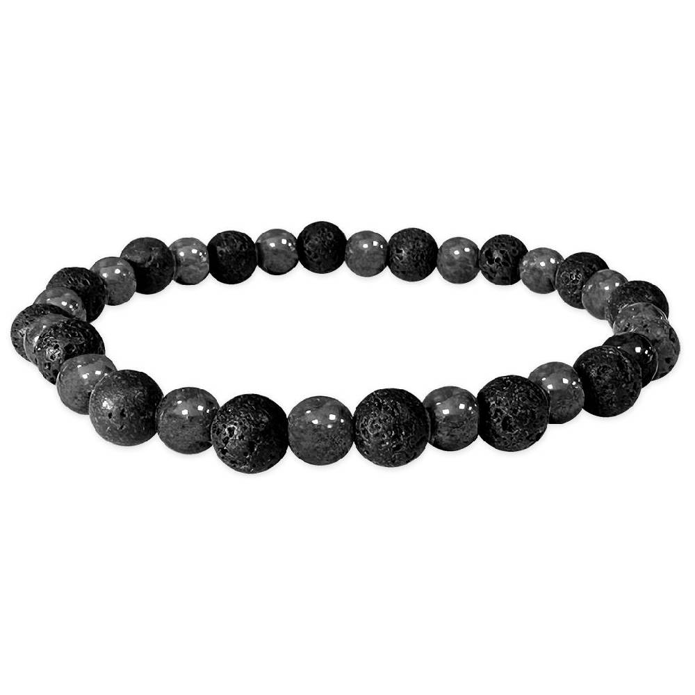 Rokassprādze MIX Lava un Hematīts Ķīna / Lava & Hematite 6mm