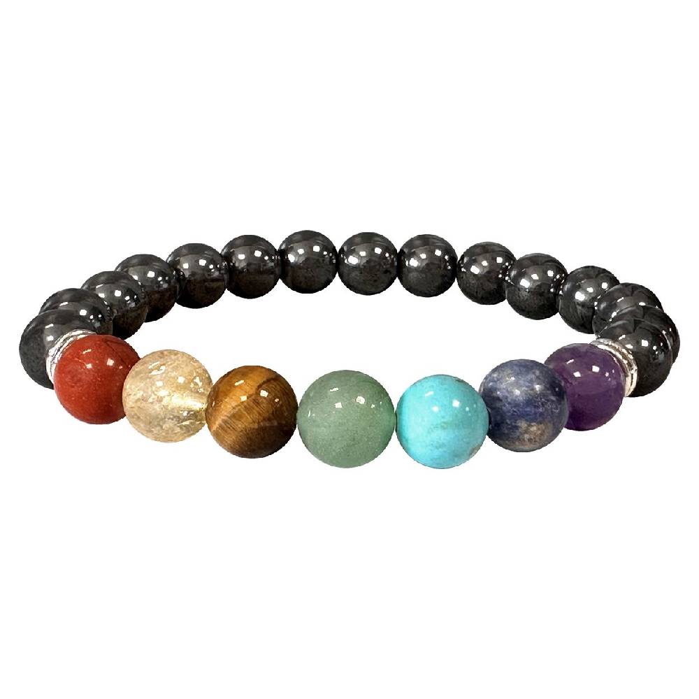 Rokassprādze Chakra Therapy / 7 Chakra & Hematite / Hematīts 8mm