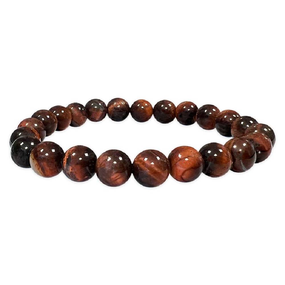 Rokassprādze Tīģeracs / Sarkanā Tīģeracs vai Buļļa Acs Dienvidāfrika / Red Tiger Eye or Bull's Eye A 8mm