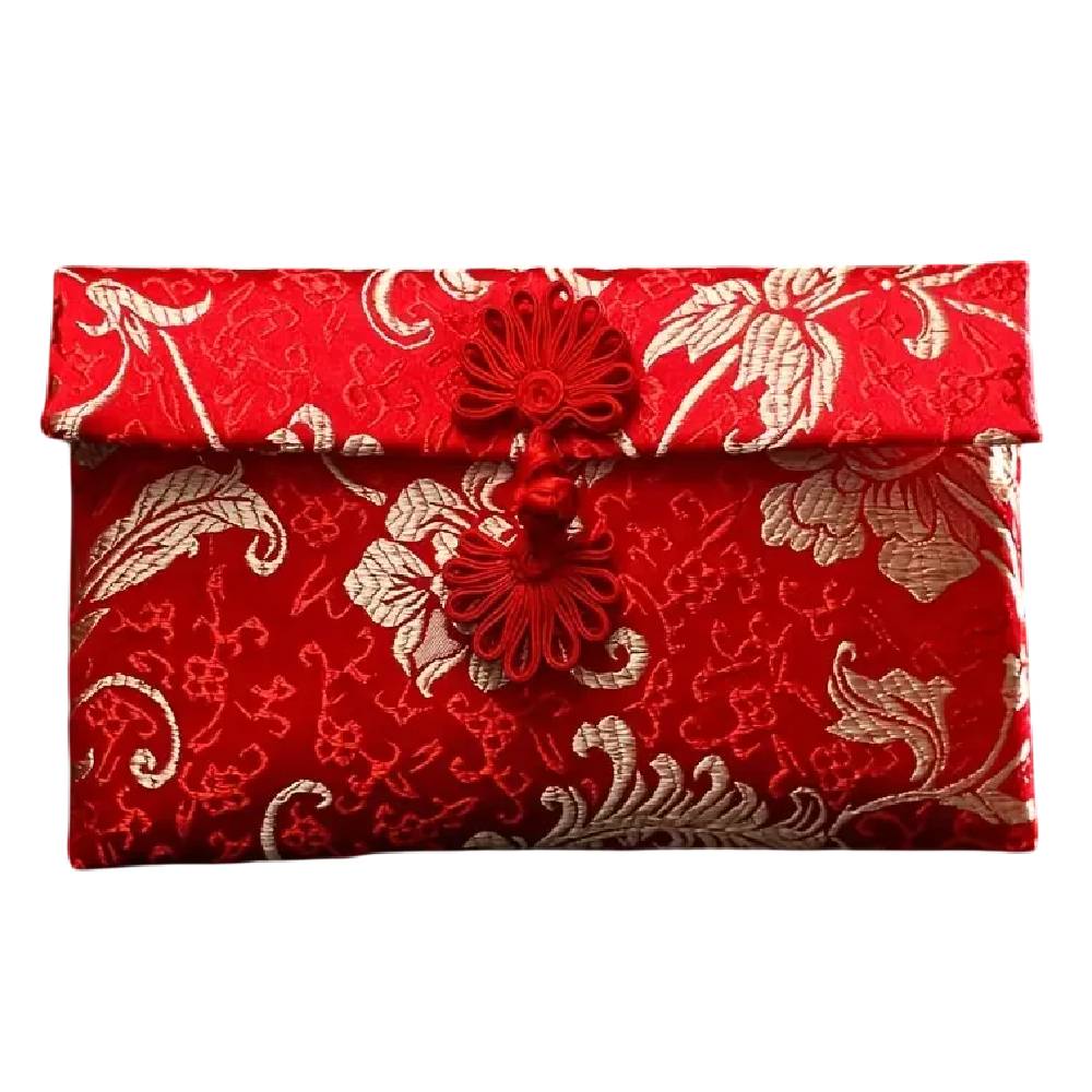 Tradicionālā Ķīniešu Sarkanā Aploksne Chinese Lucky Red Envelope Flowers