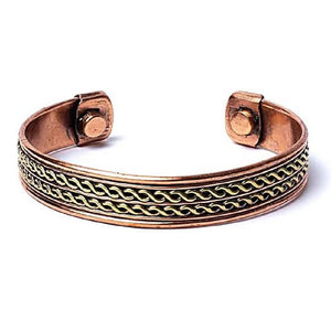 Bracelet copper double helix magnetic 10mm