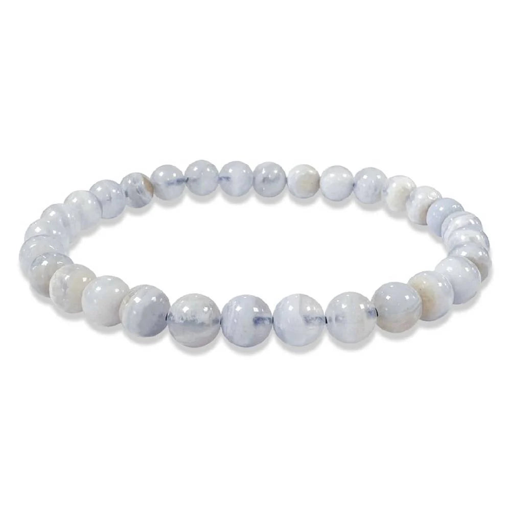 Rokassprādze Halcedons Brazīlija / Zilais Halcedons / Blue Chalcedony AA 4mm