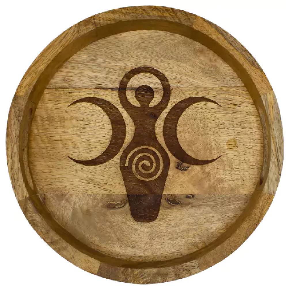 Mango Koka Kristāla Režģis Spiral & Crescent Moons Tray 30cm