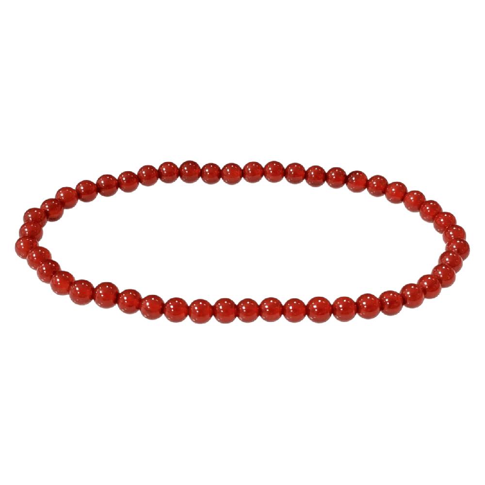 Rokassprādze Ahāts / Sarkanais Ahāts Brazīlija / Red Agate A 4mm