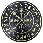 Ielādēt attēlu galerijas skatītājā, Koka Dēlis Rūnas / Runes, Moon &amp; Trinity Knot Ø20cm
