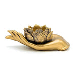Ielādēt attēlu galerijas skatītājā, Svečturis Lotus in Hand 16 x 8 x 5.5cm
