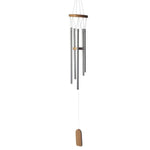 Ielādēt attēlu galerijas skatītājā, Vēja Zvani Feng Shui Wooden Wind Chime with Metal Tubes 77cm
