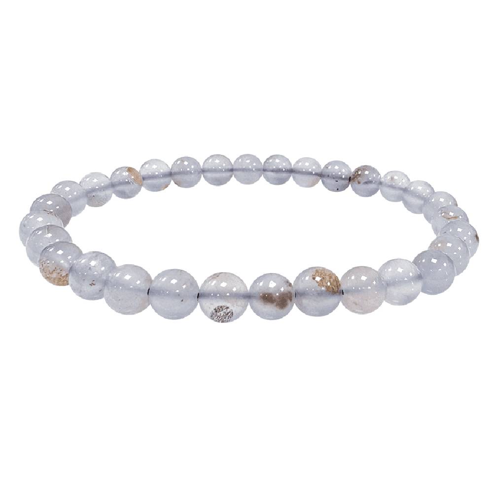 Rokassprādze Halcedons Namībija / Zilais Halcedons / Blue Chalcedony AA 6mm