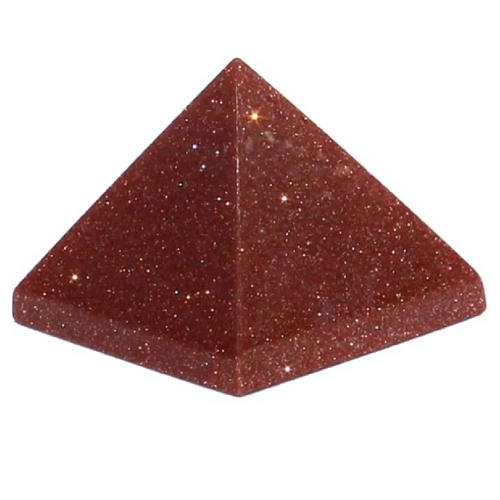 Akmens Zeltakmens / Sarkanais Zeltakmens / Red Goldstone Pyramid 35-40mm