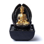 Ielādēt attēlu galerijas skatītājā, Ūdens Strūklaka Meditating Buddha 13.3x13.3x17.5cm
