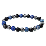 Ielādēt attēlu galerijas skatītājā, Rokassprādze MIX Hematīts, Lazurīts, Oniks / Hematite, Lapis Lazuli, Onyx A 8mm
