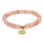 Load image into Gallery viewer, Rokassprādze Saulesakmens Indija / Sunstone with Sun 6mm
