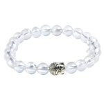 Ielādēt attēlu galerijas skatītājā, Rokassprādze Kalnu Kristāls Brazīlija / Rock Crystal &amp; Buddha 6mm
