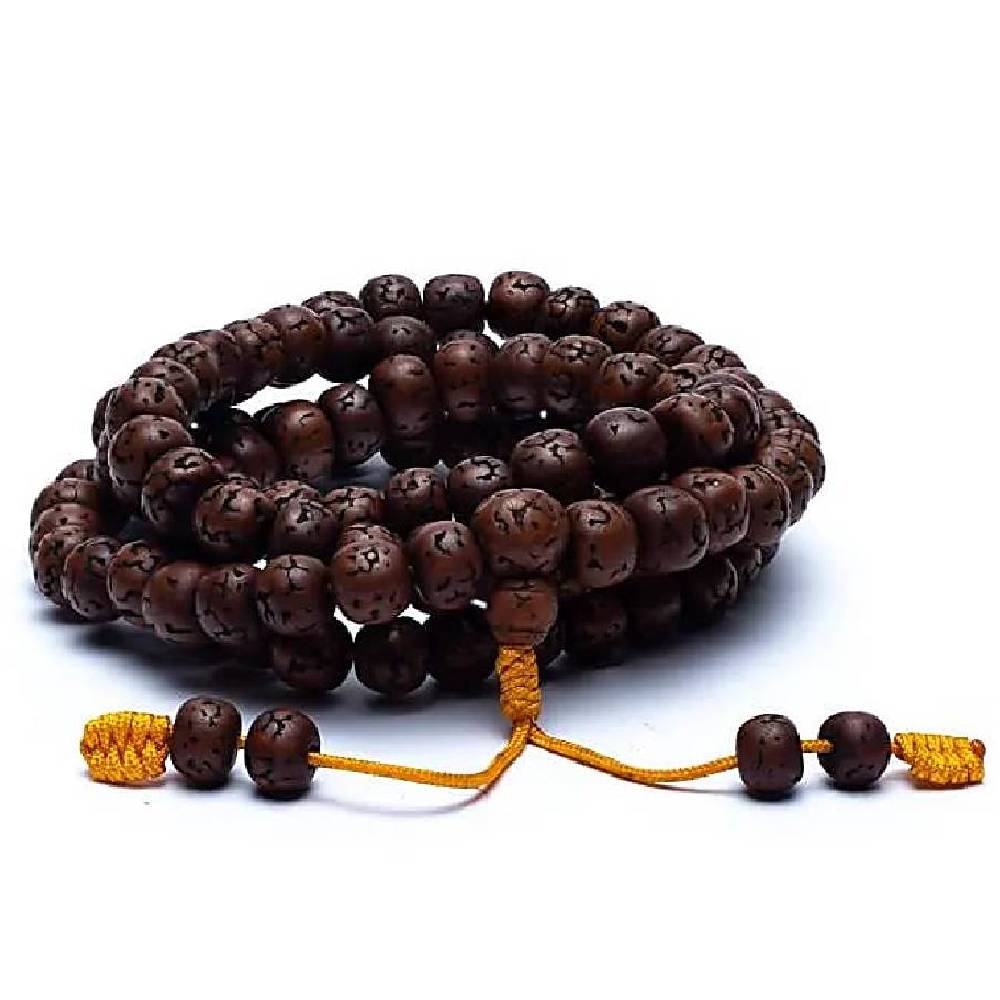 Mala / Skaitāmkrelles 108 Rudraksha Polished