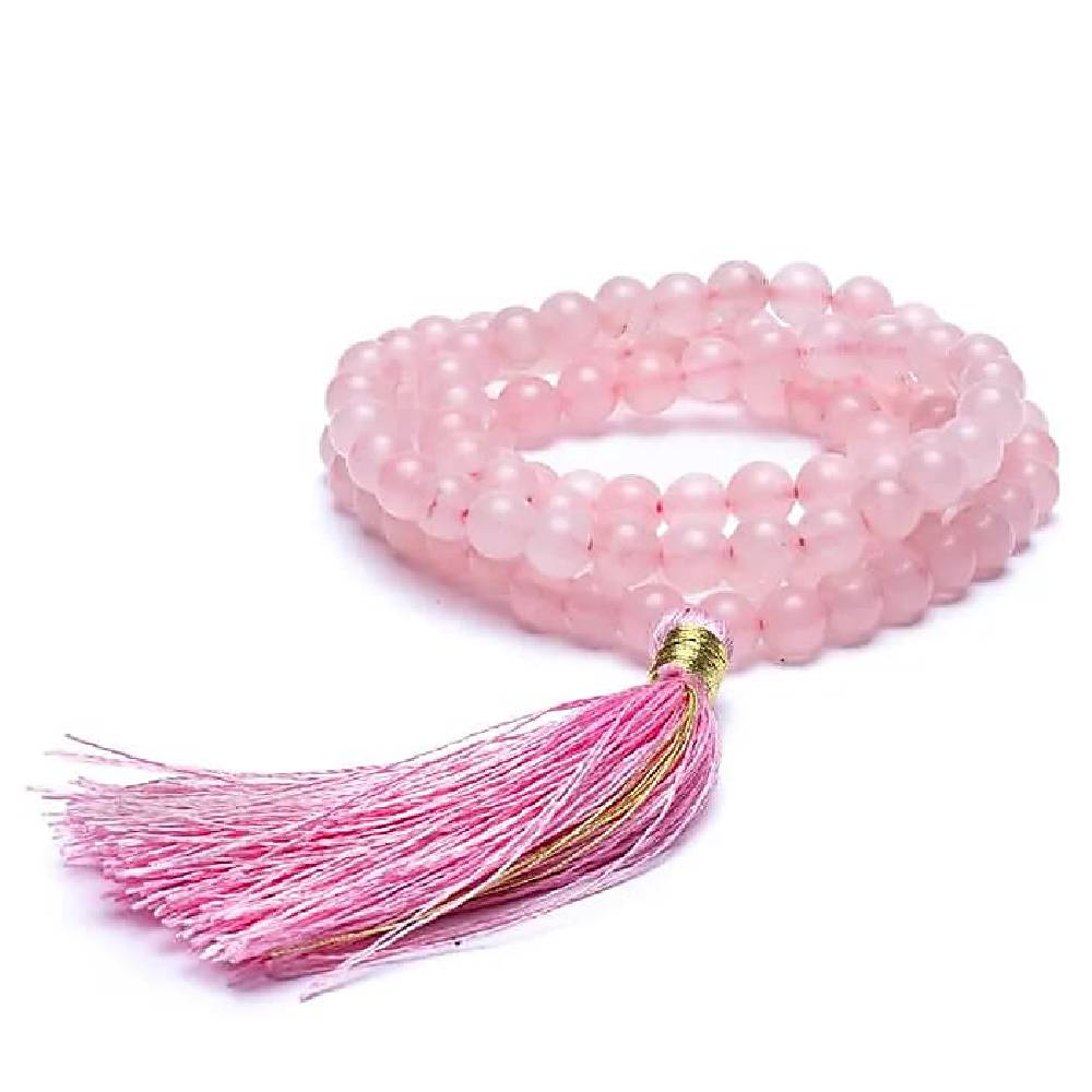 Mala / Skaitāmkrelles 108 Rozā Kvarcs / Rose Quartz