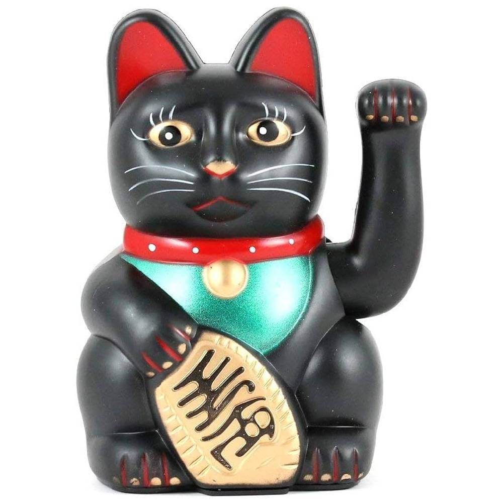 Laimes un Naudas Kaķis Maneki-Neko - Tradicionālais japāņu talismans Black Money Cat