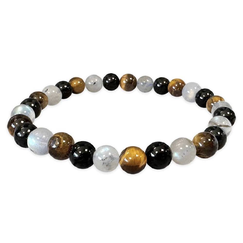 Rokassprādze MIX Labradorīts, Turmalīns un Tīģeracs / Labradorite, Tourmaline & Tiger Eye A 6mm