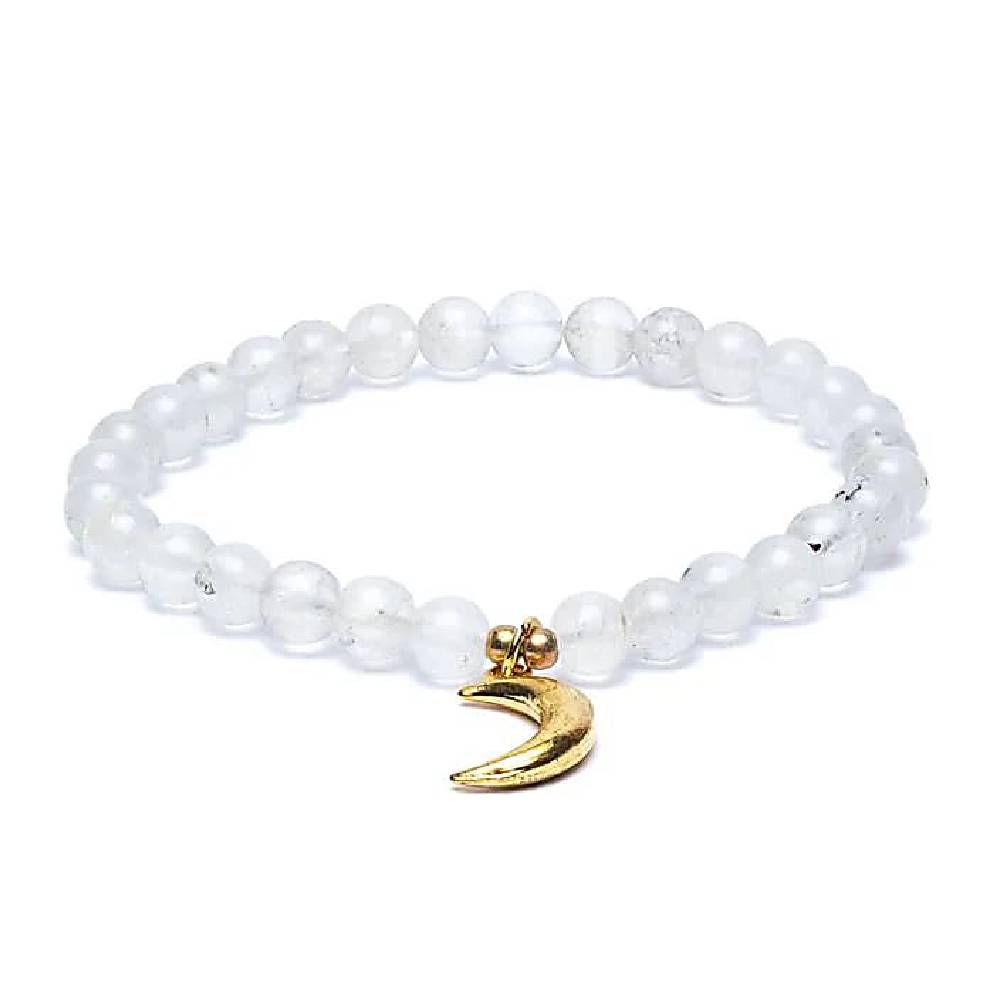 Rokassprādze Mēnessakmens Indija / Moonstone with Moon 6mm