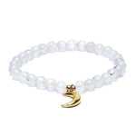 Ielādēt attēlu galerijas skatītājā, Rokassprādze Mēnessakmens Indija / Moonstone with Moon 6mm
