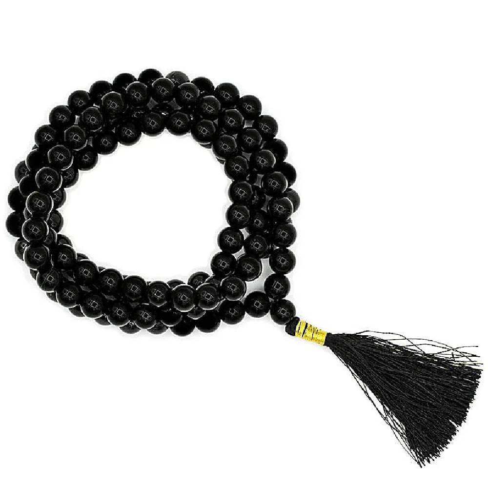 Mala / Skaitāmkrelles 108 Turmalīns / Melnais Turmalīns / Black Tourmaline AA 33cm