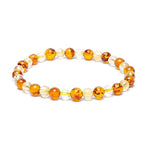 Ielādēt attēlu galerijas skatītājā, Rokassprādze MIX Dzintars un Citrīns / Amber and Citrine 6mm
