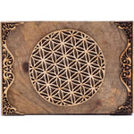 Load image into Gallery viewer, Koka Lādīte Flower of Life Tarot Box Mango Koks 18x12cm
