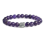 Ielādēt attēlu galerijas skatītājā, Rokassprādze Ametists Brazīlija / Amethyst &amp; Buddha A 8mm
