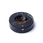 Ielādēt attēlu galerijas skatītājā, Statīvs Akmeņiem Orgonīts un Turmalīns / Orgonite &amp; Tourmaline Sphere 50mm
