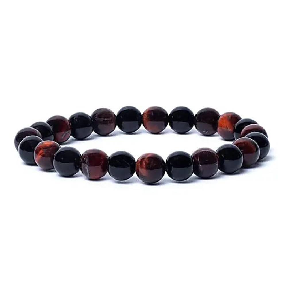 Rokassprādze MIX Onikss un Sarkanā Tīģeracs vai Buļļa Acs Dienvidāfrika / Onyx & Red Tiger Eye 8mm