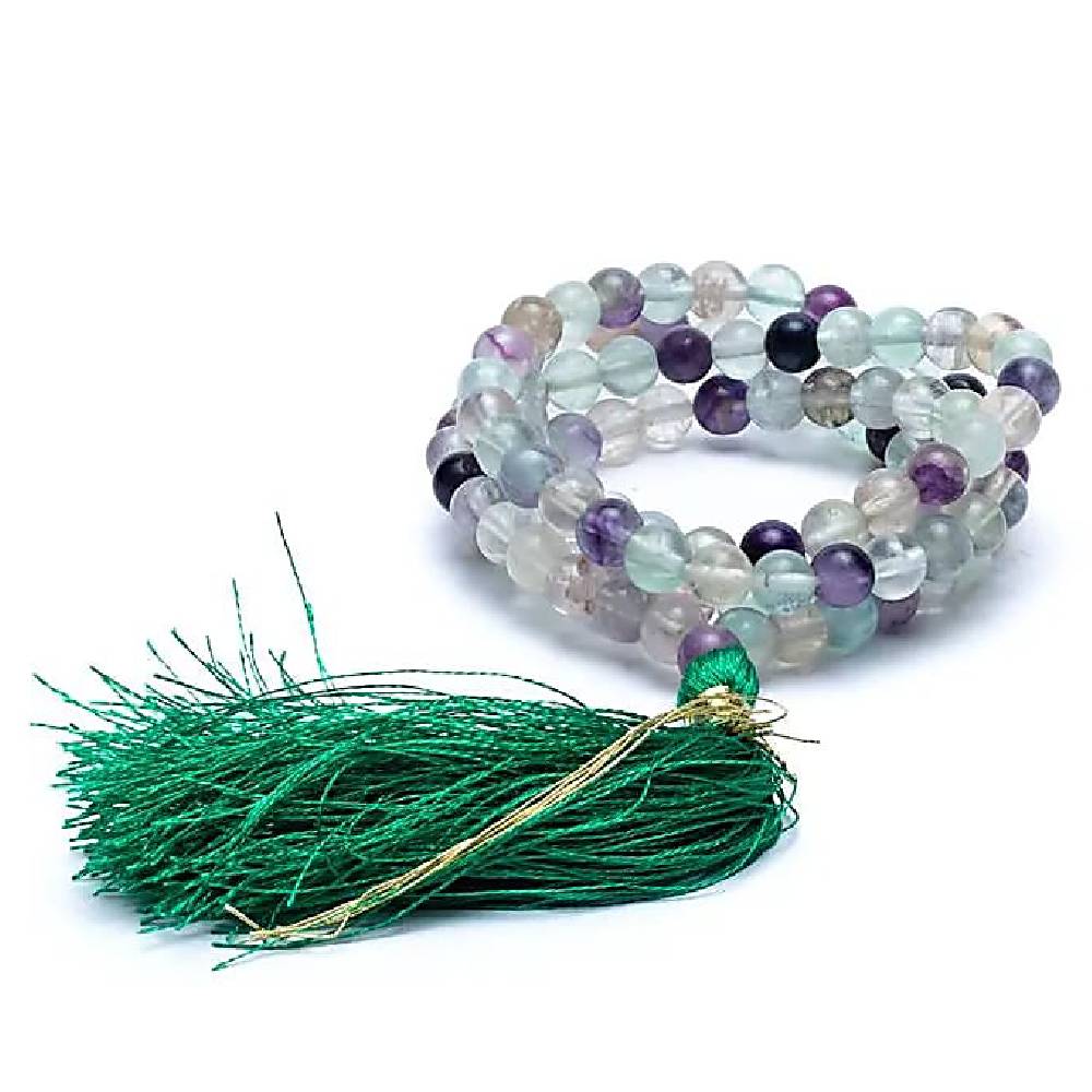 Mala / Skaitāmkrelles 108 Fluorīts / Fluorite AA Quality 6mm