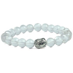 Ielādēt attēlu galerijas skatītājā, Rokassprādze Kalnu Kristāls Brazīlija / Rock Crystal &amp; Buddha 6mm
