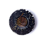 Ielādēt attēlu galerijas skatītājā, Statīvs Akmeņiem Orgonīts un Turmalīns / Orgonite &amp; Tourmaline Sphere 50mm
