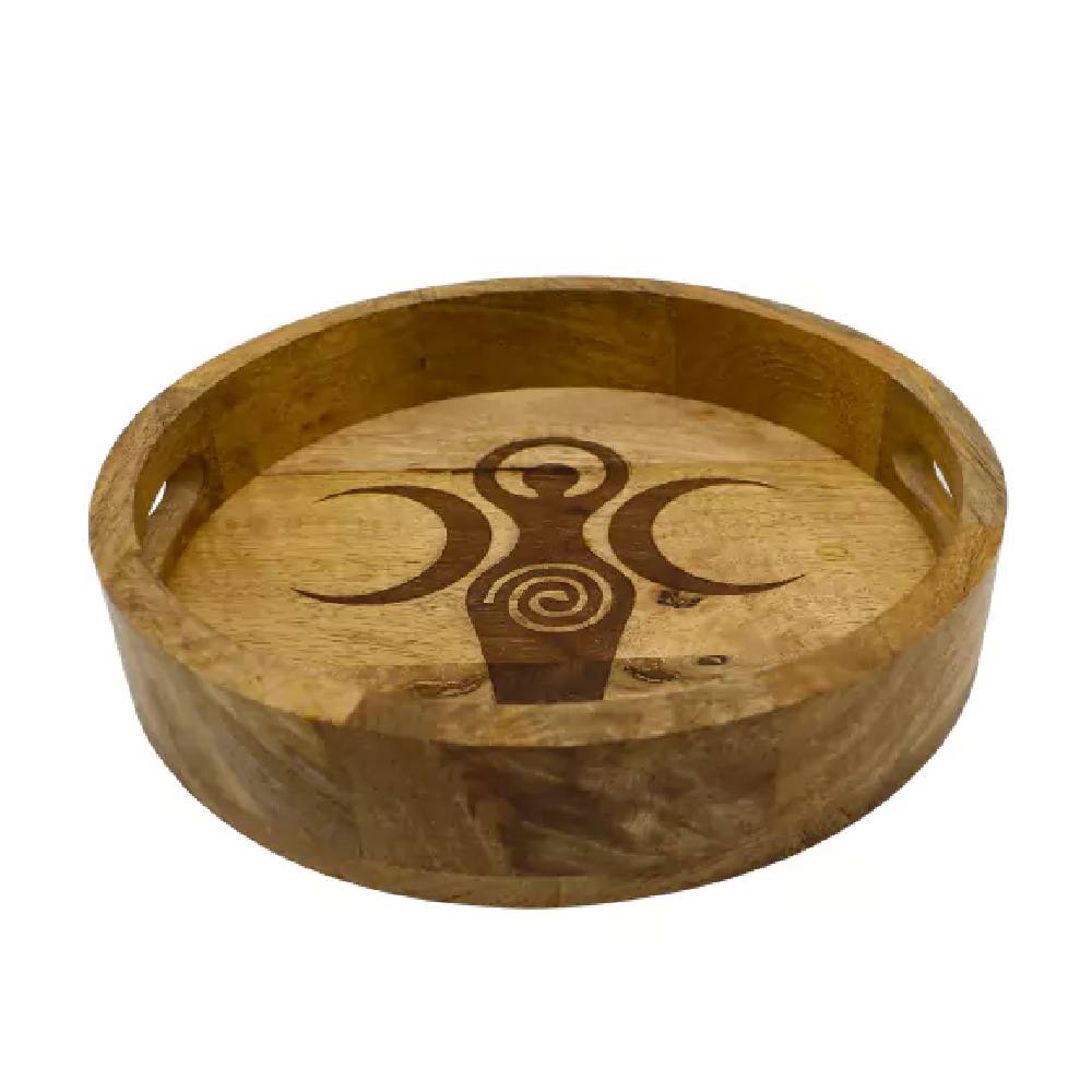 Mango Koka Kristāla Režģis Spiral & Crescent Moons Tray 30cm