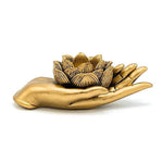 Ielādēt attēlu galerijas skatītājā, Svečturis Lotus in Hand 16 x 8 x 5.5cm

