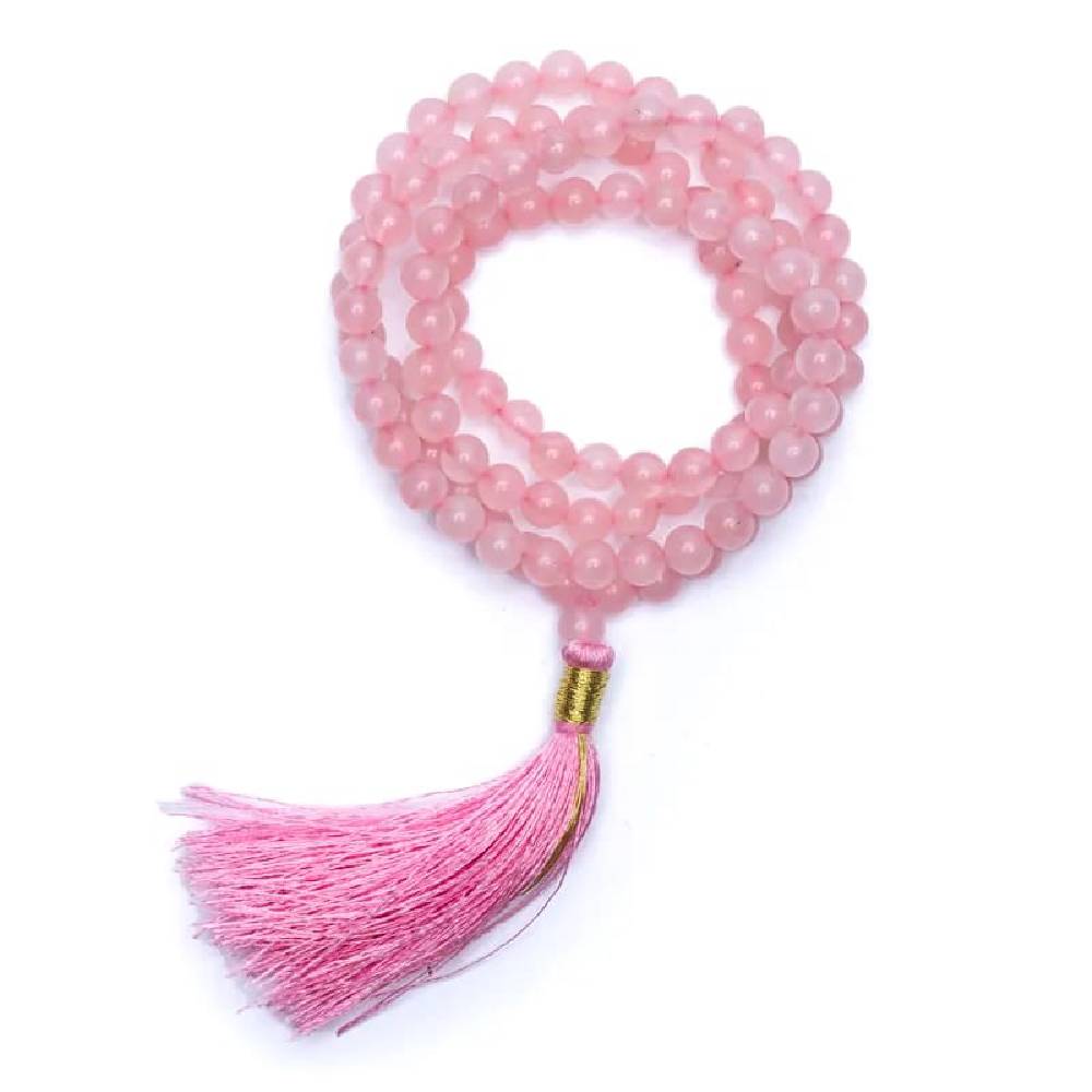Mala / Skaitāmkrelles 108 Rozā Kvarcs / Rose Quartz