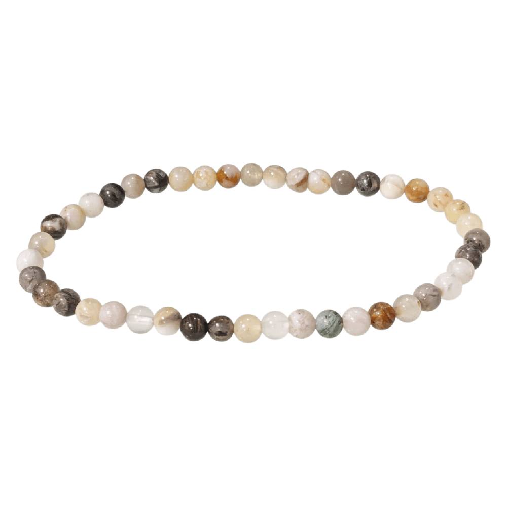 Rokassprādze Ahāts / Ahāts Spalva Indija / Agate Feather 4mm