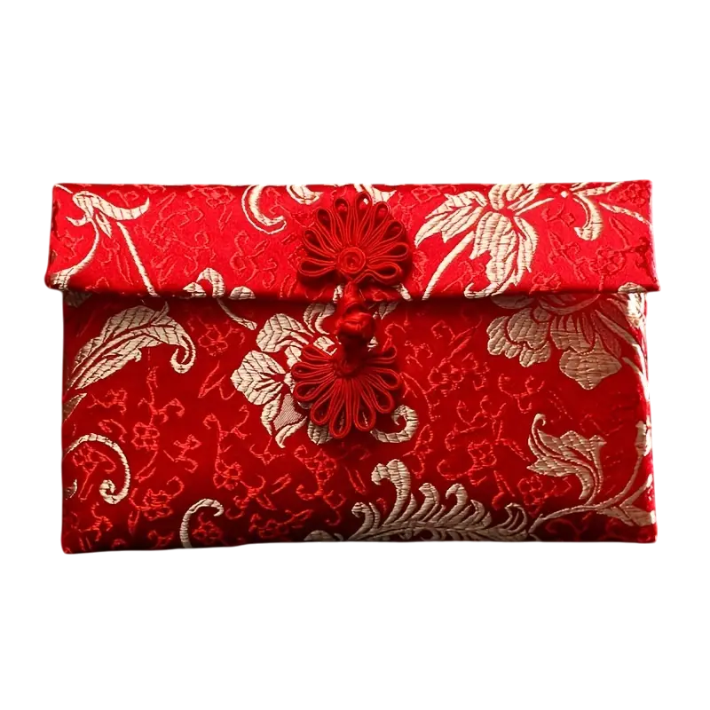 Tradicionālā Ķīniešu Sarkanā Aploksne Chinese Lucky Red Envelope Flowers