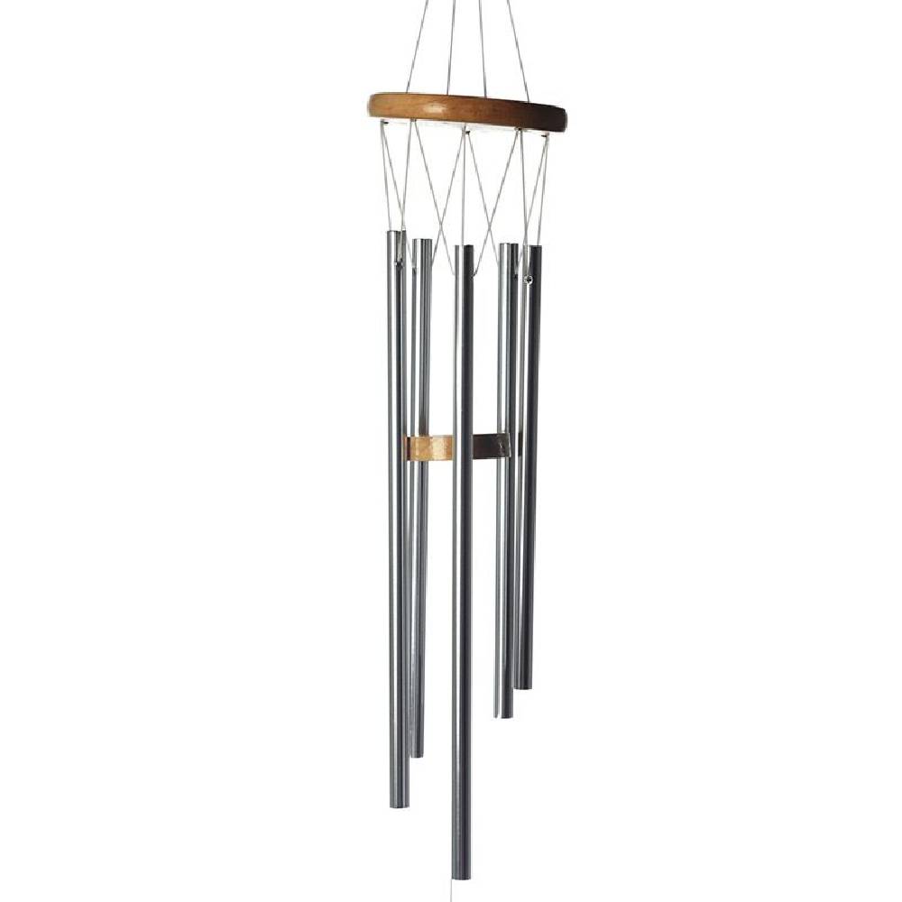 Vēja Zvani Feng Shui Wooden Wind Chime with Metal Tubes 77cm