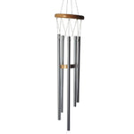 Ielādēt attēlu galerijas skatītājā, Vēja Zvani Feng Shui Wooden Wind Chime with Metal Tubes 77cm
