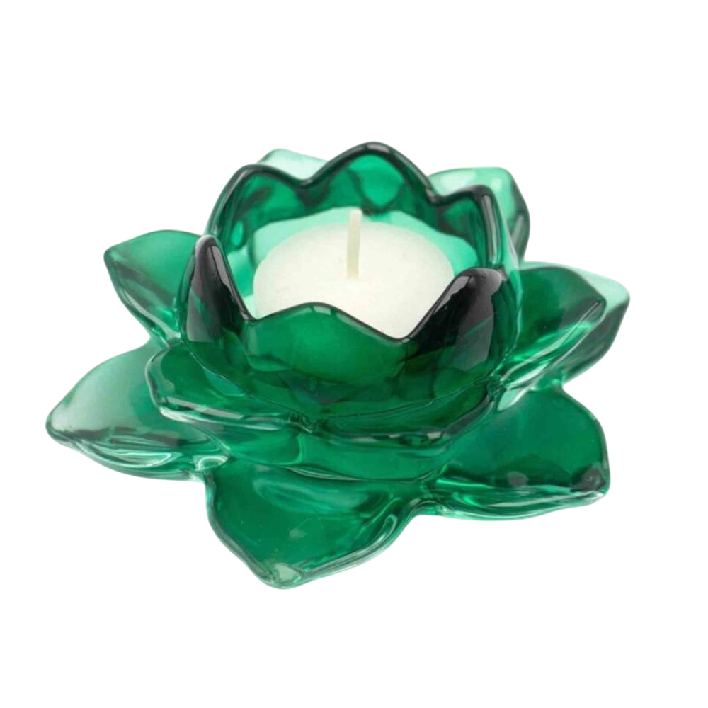 Stikla Svečturis Lotus 11x5.5cm