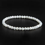 Ielādēt attēlu galerijas skatītājā, Rokassprādze Perlamutrs / Pērles Māte / White Mother-of-Pearl 4mm
