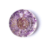 Загрузить изображение в средство просмотра галереи, Statīvs Akmeņiem Orgonīts un Ametīsts / Orgonite &amp; Amethyst Sphere 50mm
