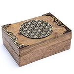 Load image into Gallery viewer, Koka Lādīte Flower of Life Tarot Box Mango Koks 18x12cm
