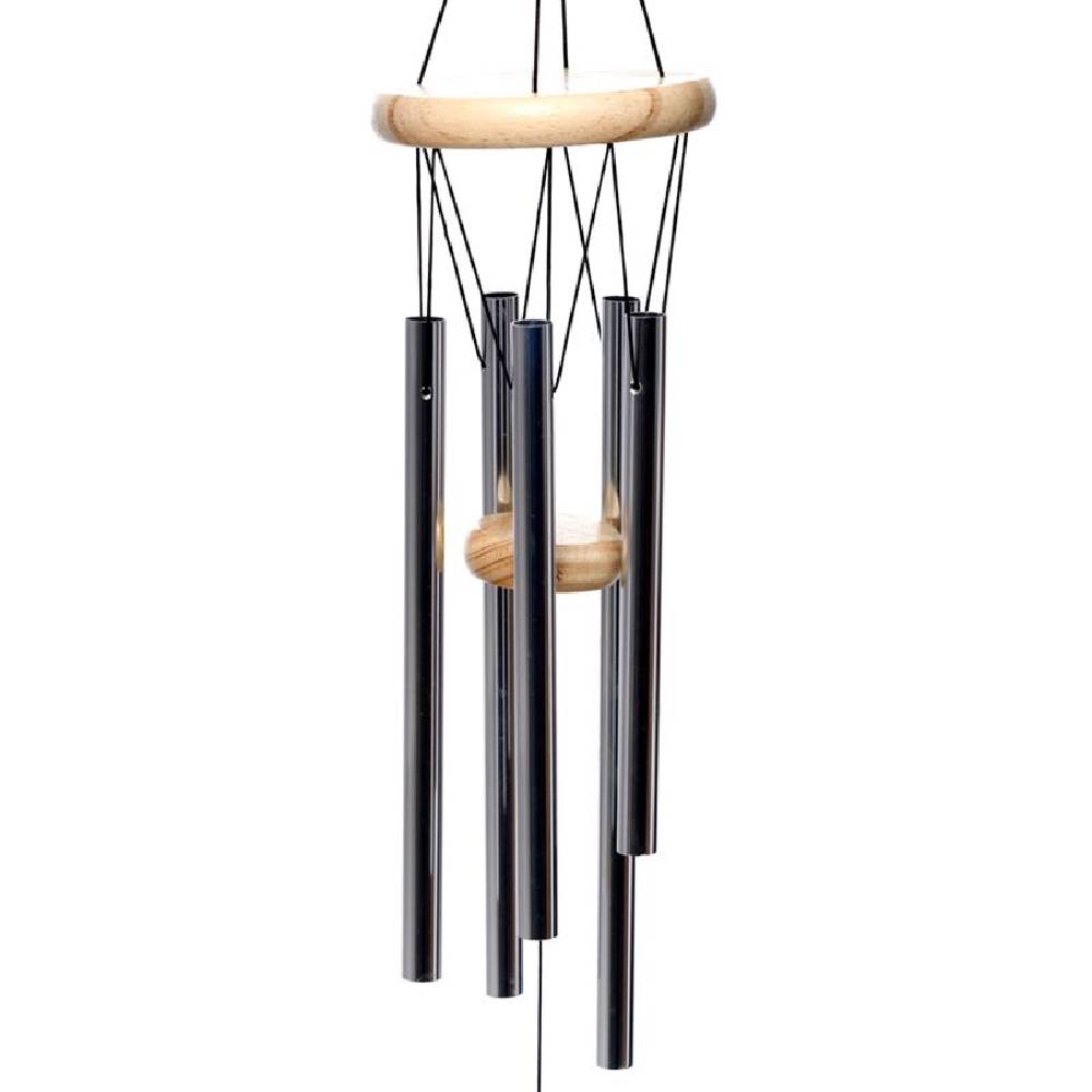 Vēja Zvani Feng Shui Wooden Wind Chime with Metal Tubes 58cm