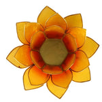 Загрузить изображение в средство просмотра галереи, Svečturis Lotus light orange-yellow gold trim
