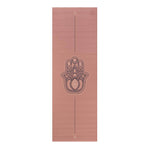 Ielādēt attēlu galerijas skatītājā, Leela Collection &quot;HAMSA HAND&quot; Yoga Mat / Jogas Paklājiņš LEELA COLLECTION 183x60cm / 4.5mm

