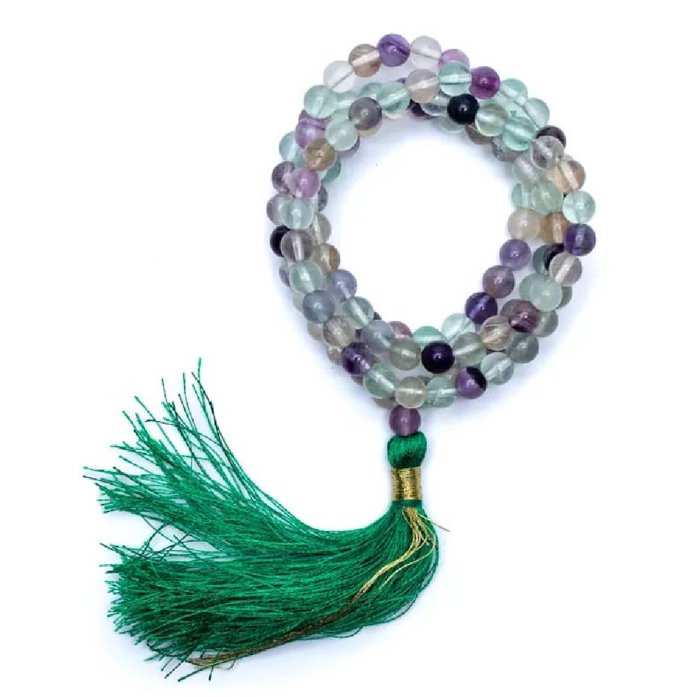 Mala / Skaitāmkrelles 108 Fluorīts / Fluorite AA Quality 6mm