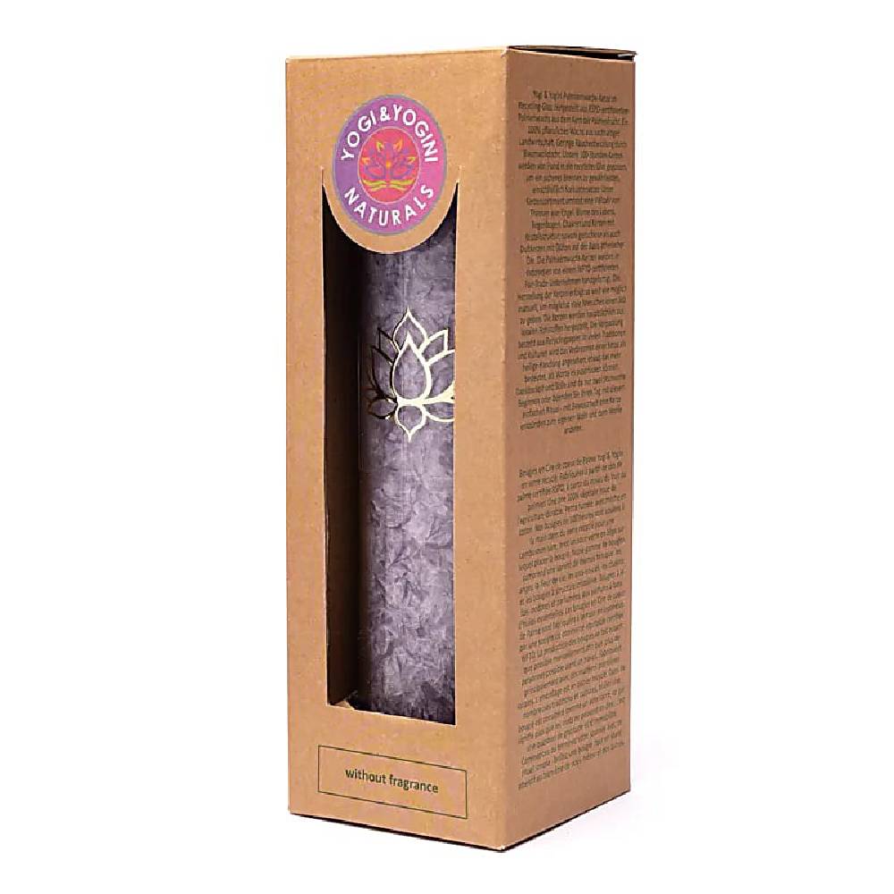 Aromātiskā Stearīna Svece LOTUS / Meditācija un Čakru Terapija 21x6.5cm