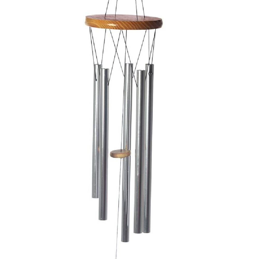 Vēja Zvani Feng Shui Wooden Wind Chime with Metal Tubes 88cm