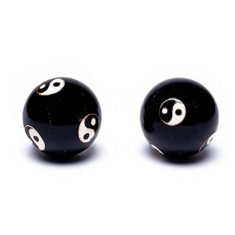 Ķīniešu Veselības Bumbiņas Yin Yang Black Ø4cm